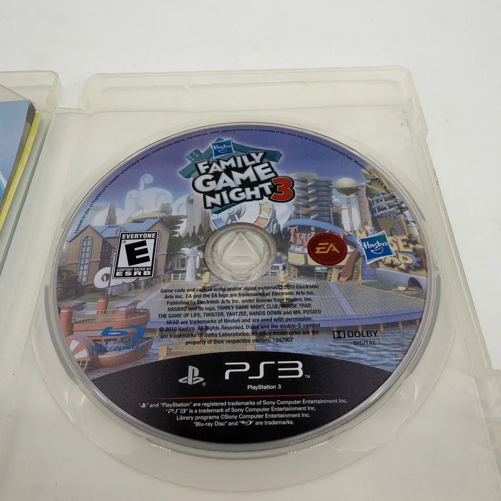 Hasbro Family Game Night 3 Sony PlayStation 3 PS3 Complete Clue Life Mouse Trap